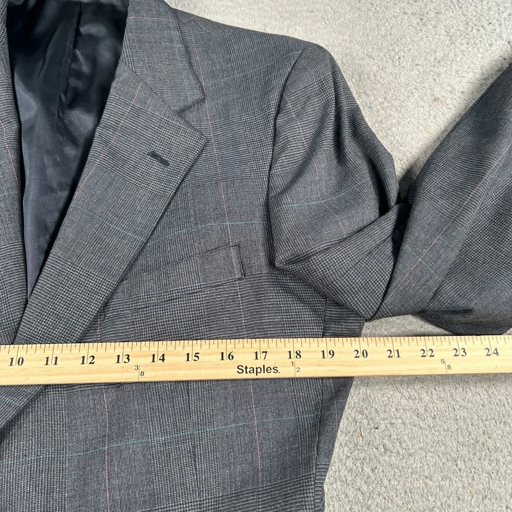 Vintage Polo Ralph Lauren Blazer Coat Mens 40 Gray Wool Polo University Club USA